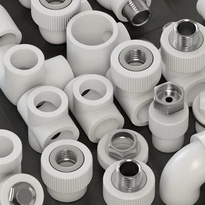 Fitingi plastic white / Фитинги пластиковые белые — Вид 2