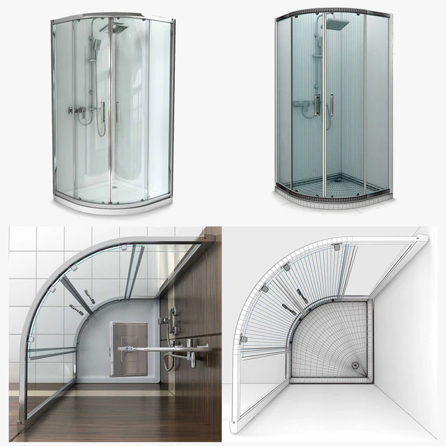 Semicircular Shower enclosure Invena (90х90) — Descargar