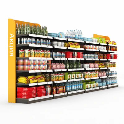 Racks for the store with filling. — Ver 3