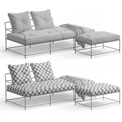 Baxter Girgenti Sofa with Ottoman — Вид 2