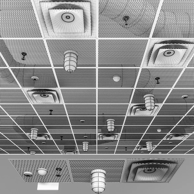 Modern ceiling system in Loft style — Descargar