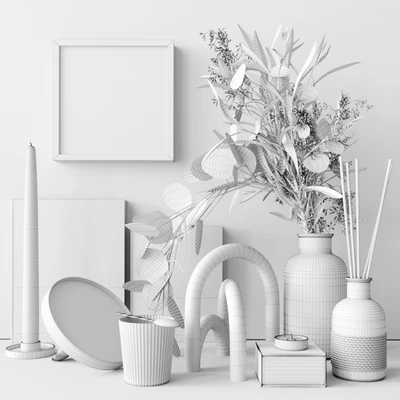 Decorative set with eucalyptus — Ver 3