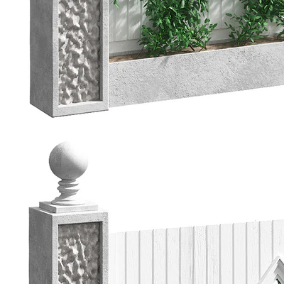 Fence with landscaping — Ver 2
