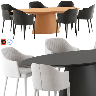 Globewest Carter Amrchair and Classique Oval Table — Вид 1