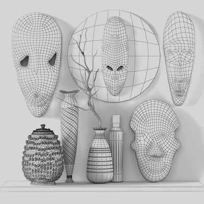 African masks - Decorative set 2 — Ver 2