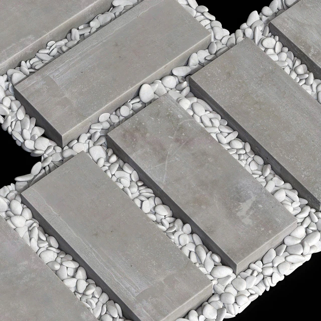 Paving road plate stone pebble n1 / Брусчатка дорога из плит с галькой №1 — Скачать