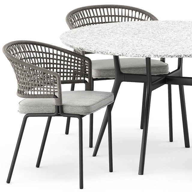BRANCH bistro table, CTR armchair by Tribu — Descargar