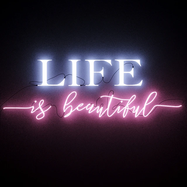 Neon Text 01Life is beautiful — Скачать