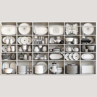 Wardrobe in a classic service. Tableware — Ver 2