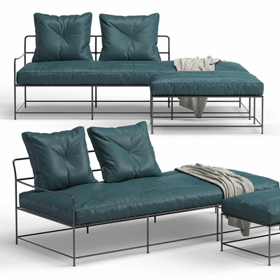 Baxter Girgenti Sofa with Ottoman — Вид 3