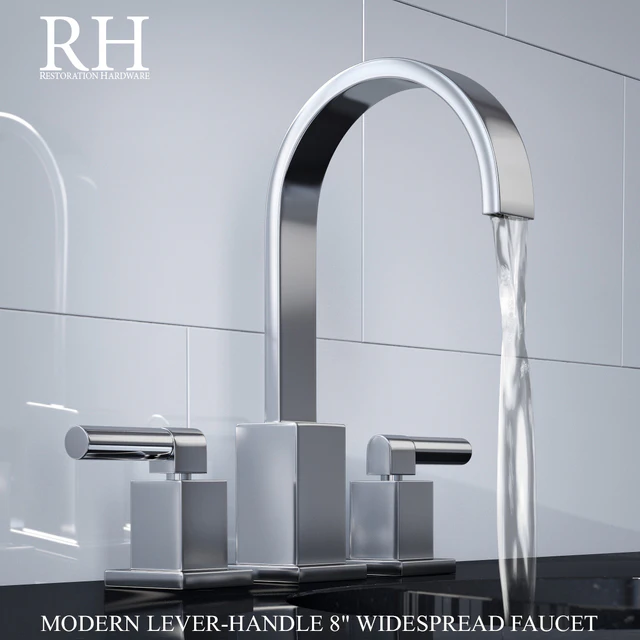 MODERN LEVER-HANDLE 8in WIDESPREAD FAUCET — Скачать