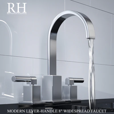 MODERN LEVER-HANDLE 8in WIDESPREAD FAUCET — Вид 1