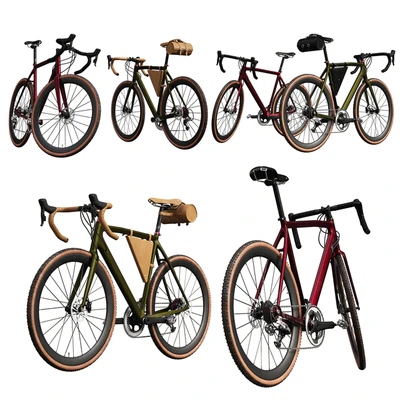 Modern bicycle in two shades — Вид 3