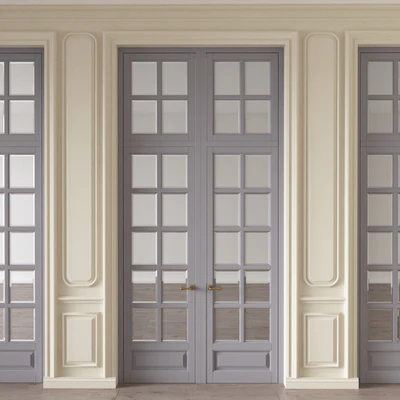 Wall molding with doors — download