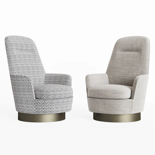 Minotti Jacques Bergere Armchair Fixed — Descargar