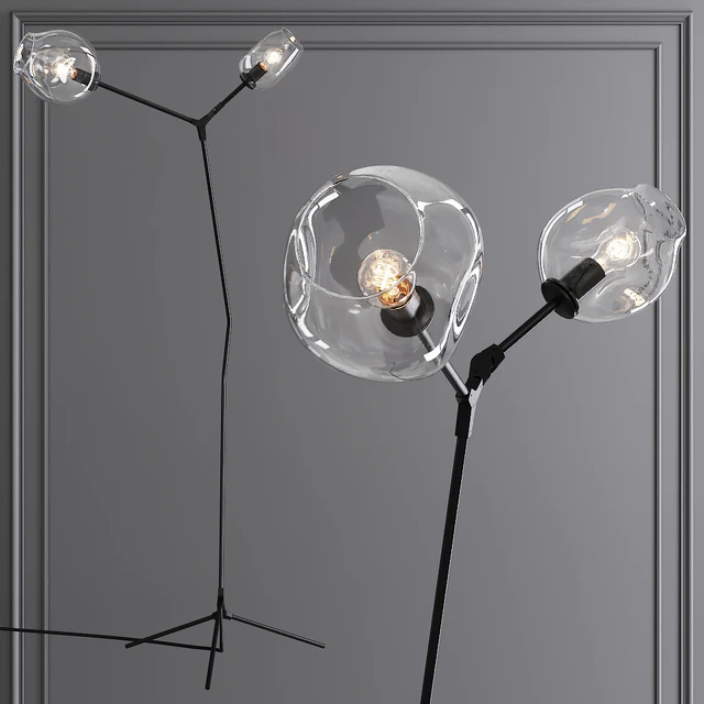 Branching Bubble Floor Light Oil-rubbed Bronze and Clear Glass — Descargar