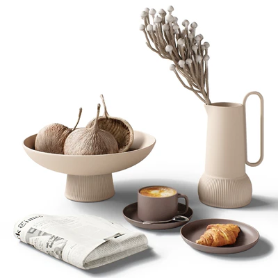 Decorative set 77 Coffee and newspaper — Ver 1