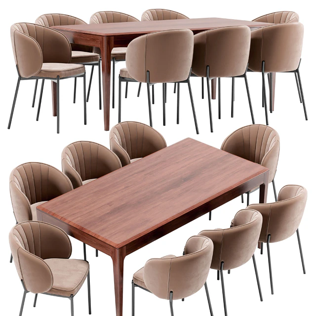 Coral dining chair and Brooklyn table — Descargar