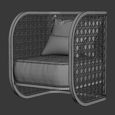 Rimma rattan restaurant chair / Обеденное кресло с плетением — Вид 4