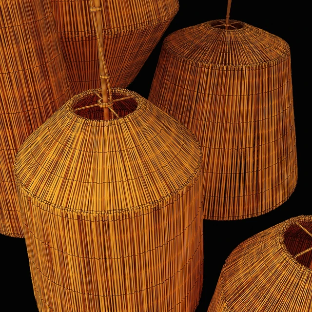 Lamp barrel big rattan n6 / Chandelier barrel wicker rattan No. 6 — Descargar