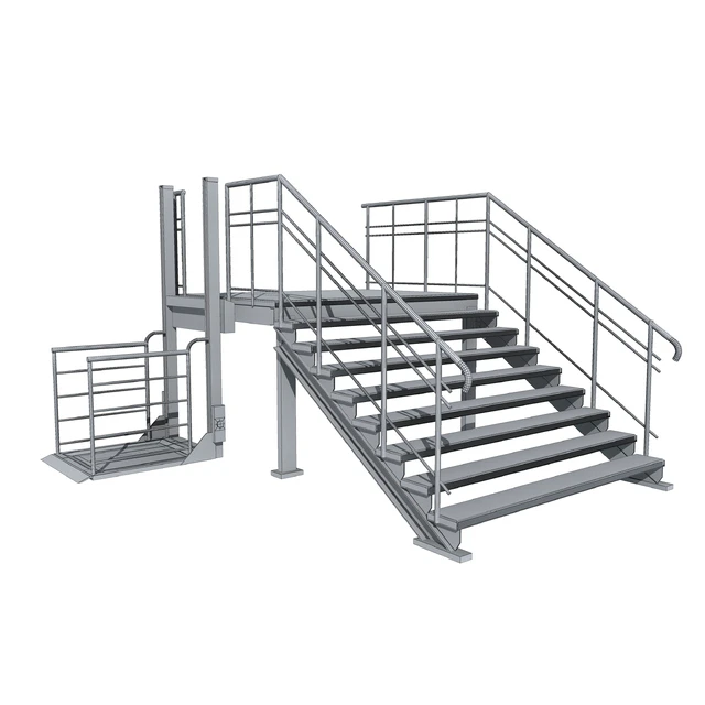 Sliding porch with stairs and lift — Descargar