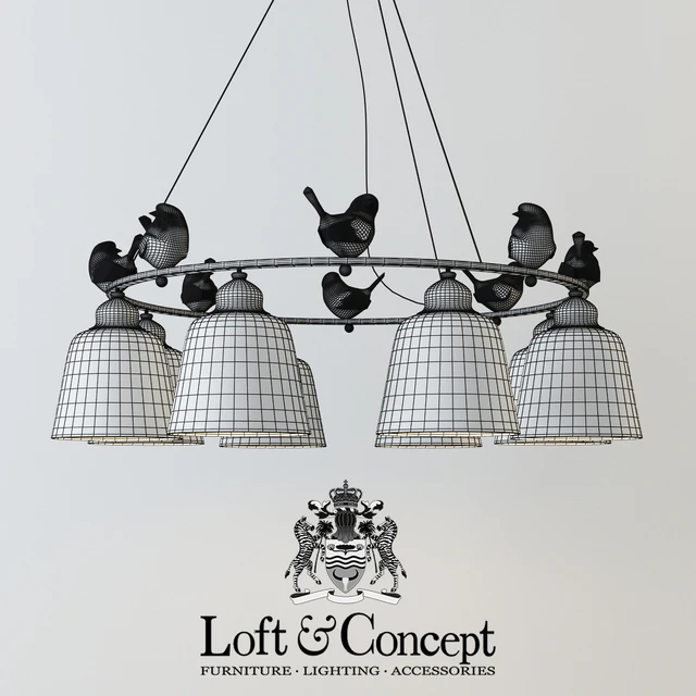 Hanging lamp provence bird chandelier 11 — Descargar