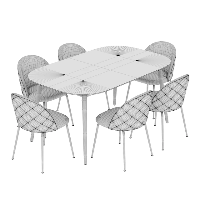 Kingston table stool Mystere Dining set — Скачать