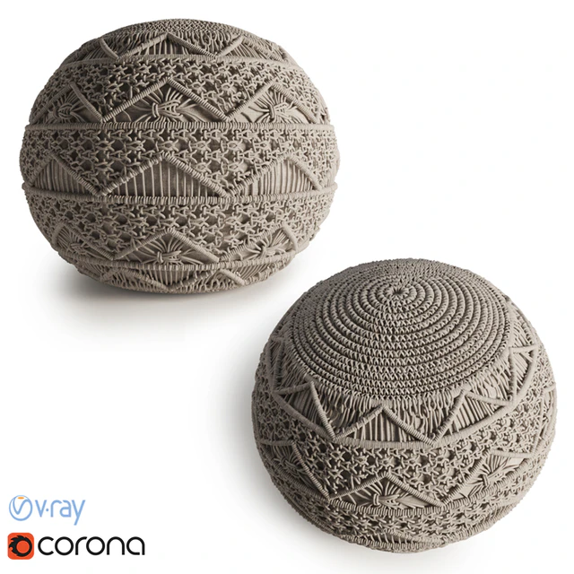 RH Teen - Hand Knotted Macrame Pouf — Descargar