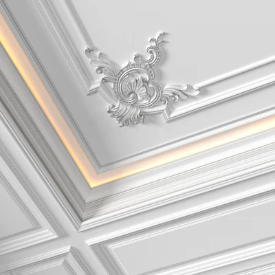 Потолок кессонный с подсветкой в стиле Ар-деко .Modern coffered illuminated ceiling — Вид 4