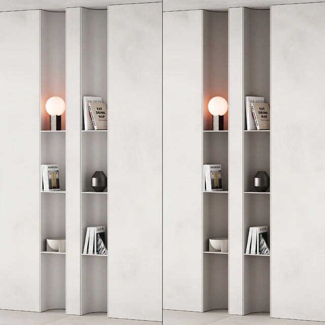 416 bookcase and rack 09 halfround semicircle arc modular shelfs 02 — Descargar