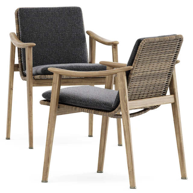 Fynn Outdoor chair and Quadrado table by Minotti — Скачать