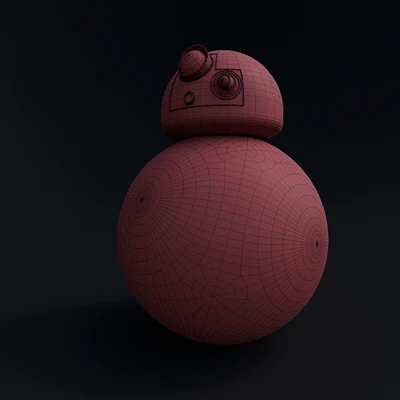 BB8(BB9) LowPoly GameReady — Вид 3
