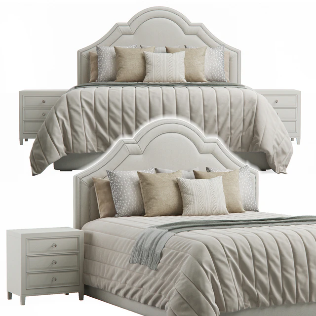 Queen Madison Crown Headboard Bed — Скачать