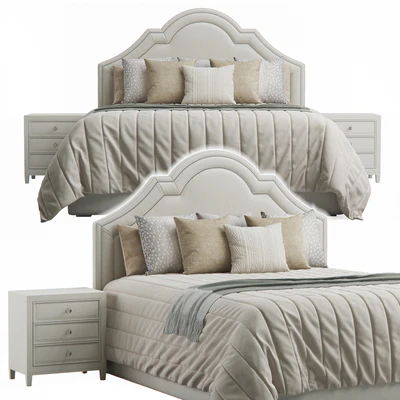 Queen Madison Crown Headboard Bed — Вид 1