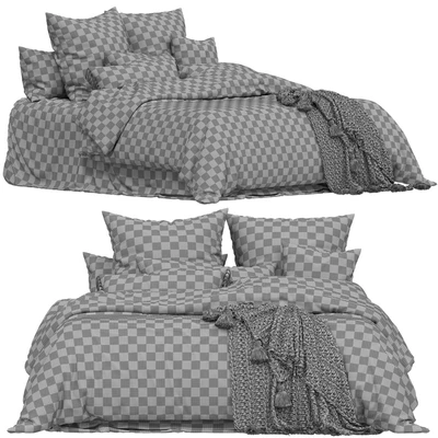 Adairs Duke Velvet Silver Quilted Quilt Cover Pillowcases — Ver 2