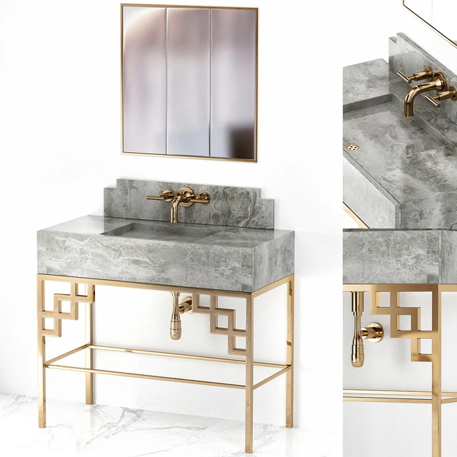 Art Deco Bathroom Mirror Luxury — Descargar