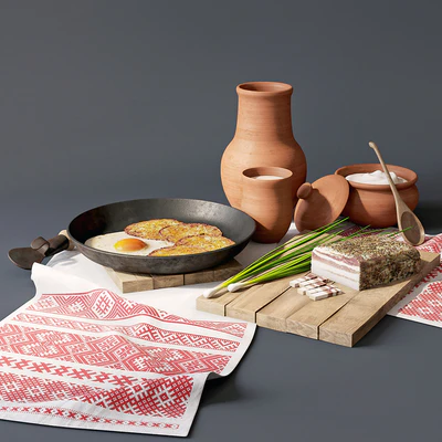 Traditional Belarusian dinner — Ver 1