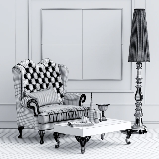 Dolfi Adelaide armchir. Floor lamp — Descargar
