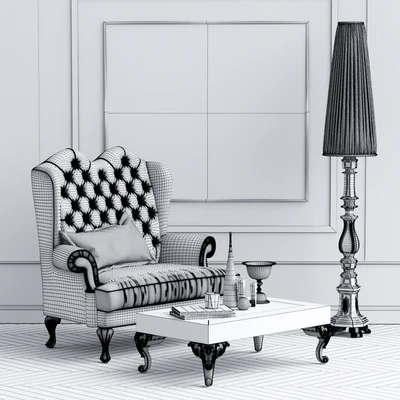Dolfi Adelaide armchir. Floor lamp — Ver 2