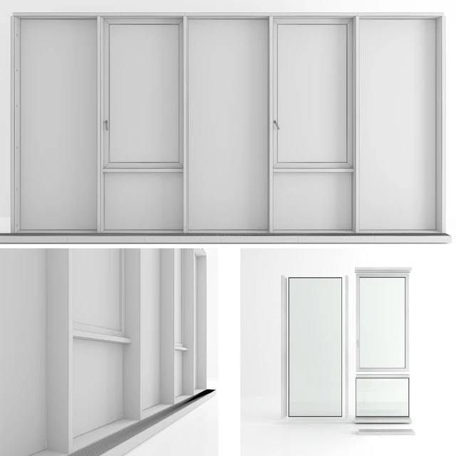 Panoramic window with transom and radiator — Descargar