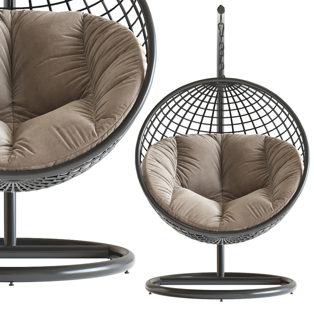 Hanging chair Cocoon De Luxe, black — Descargar