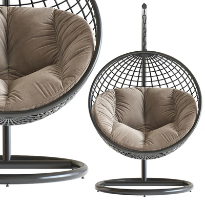 Hanging chair Cocoon De Luxe, black — Ver 3