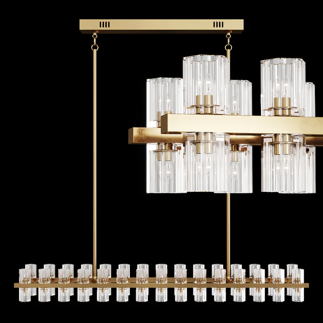 Restoration Hardware ARCACHON LINEAR CHANDELIER 54 Brass — Descargar