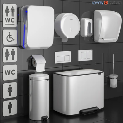 Аксессуары для санузла set 73 White (Grohe, Jofel, Brabantia, BXG, Katrin, Viega) — Вид 1