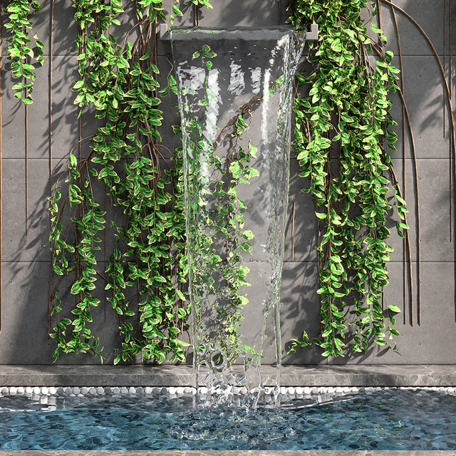 Wall fountains with ivy — Скачать