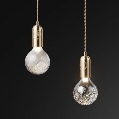 Lee Broom Frosted / Clear Crystal Bulb & Pendant — Ver 1