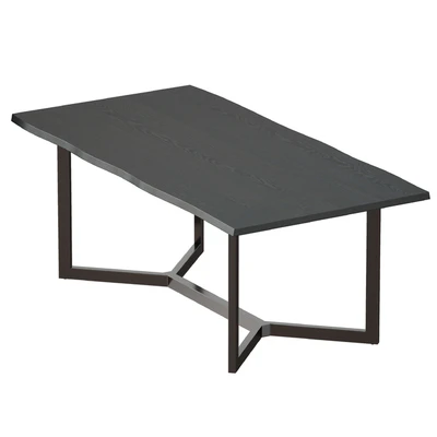 Verge Black Live Edge Dining Tables (Crate and Barrel) — Ver 1