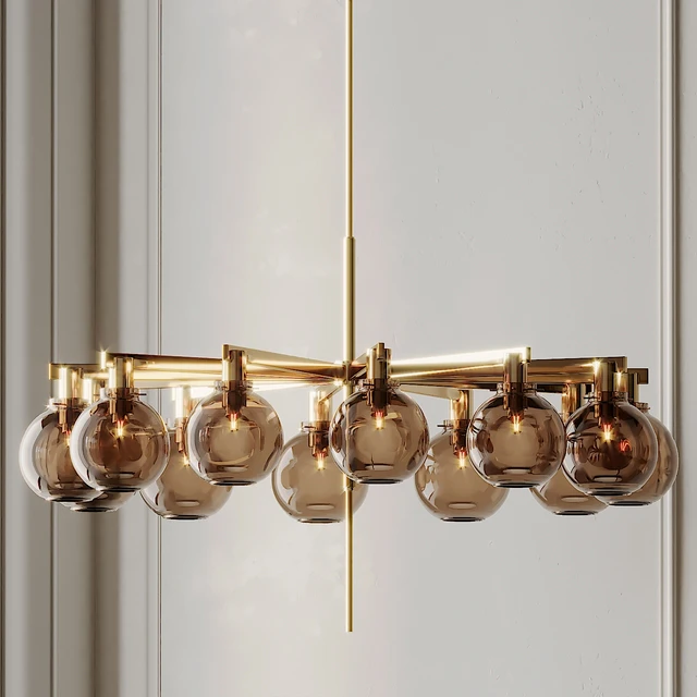 Hans-Agne Jakobsson - A brass Twelve-Light Ceiling Lamp — Download