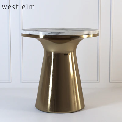 Marble Topped Pedestal Side Table — Вид 1