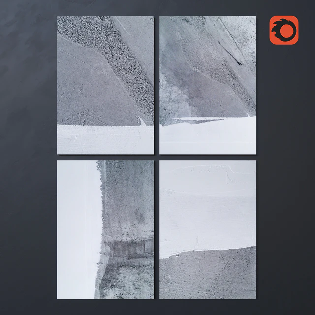 Set of paintings Moonlight winter — Descargar